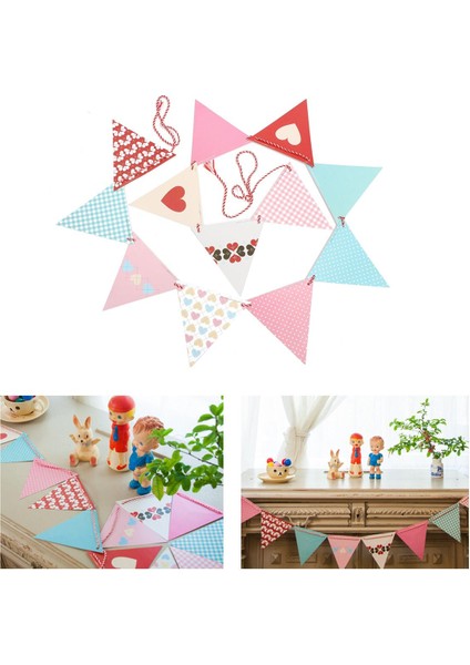 Bayrak Bunting Banner Çelenk Noel Partisi Düğün Doğum Günü Vaftiz Dekorasyonu (Yurt Dışından) fiyatları