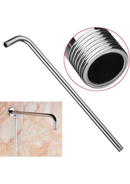 60 cm Paslanmaz Çelik Krom Duş Başlığı Kol Sıhhi Tesisat Braketi Duvara Monte Tüp (Yurt Dışından)