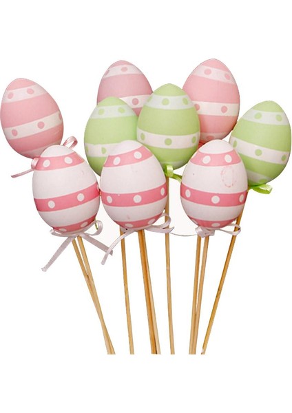 9 Adet/takım Moda Dıy Plastik Boyama Boyalı Paskalya Yumurtaları Sopalarla Çocuk Hediye El Oyuncaklar Ev Partisi Süslemeleri Yumurta Paskalya Günü Çocuk Hediyeler Ev Partisi Şekerleri (Yurt Dışından)