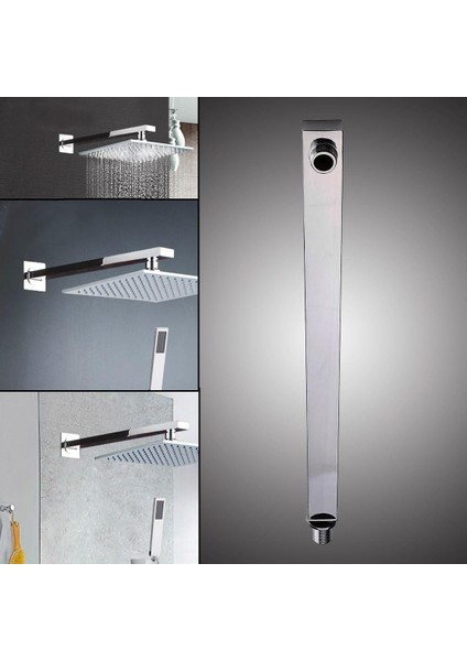 60CM 24 '' Kare Krom Duş Kolu Alt Duvara Monte Duş Başlığı Uzatma Için (Yurt Dışından)