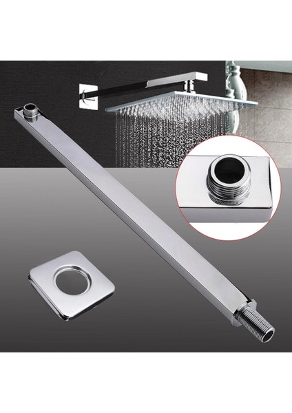 60CM 24 '' Kare Krom Duş Kolu Alt Duvara Monte Duş Başlığı Uzatma Için (Yurt Dışından) modelleri