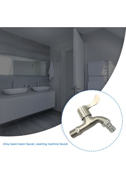 Fırçalanmış Çamaşır Makinesi Musluğu Alaşımlı Güverte Üstü Banyo Havzası Tek Soğuk Hızlı Açılır Evye Musluğu 1 Parça -Şerit (Yurt Dışından) fırsatları