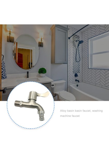 Fırçalanmış Çamaşır Makinesi Musluğu Alaşımlı Güverte Üstü Banyo Havzası Tek Soğuk Hızlı Açılır Evye Musluğu 1 Parça -Şerit (Yurt Dışından) indirimleri