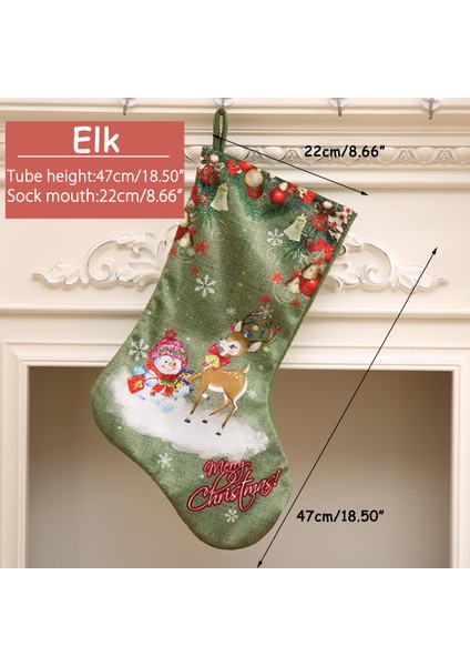 Noel Çorap Çorap Noel Baba Şeker Hediye Asmak Dekor 18.5 (Yurt Dışından) fiyatları