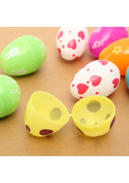 12 Adet Mix Renkli Plastik Boş Parlak Doldurulabilir Paskalya Yumurtaları Çocuklar Hediye Dekorasyon (Yurt Dışından) modelleri