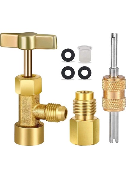 FS-R134A Konserve Musluk Vanası Buzdolabı Dağıtıcı Aracı, Klima Manifoldu Flon Şarj Hortumu Için Uygun (Yurt Dışından)