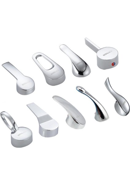 Musluk Kartuşu Kolu Krom Kaplama Mutfak Musluk Aksesuarları Havza Mikser Dokunun 35MM/40MM Makara Musluk Için Dekoratif Kapak-13. Kolu 40# - Kolu 13 40# (Yurt Dışından)
