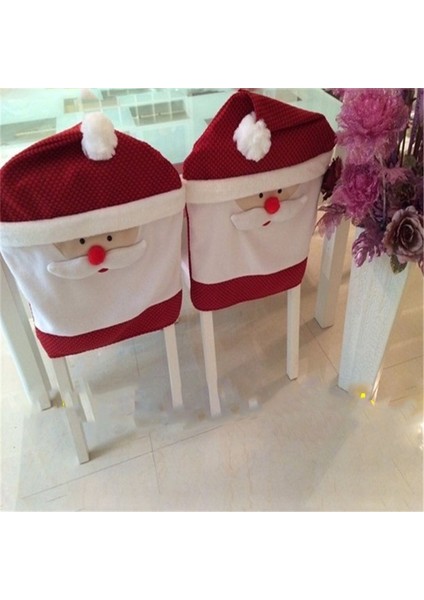 Noel Noel Baba Sandalye Örtüsü Noel Yemeği Masa Parti Dekoru (Yurt Dışından) fırsatları