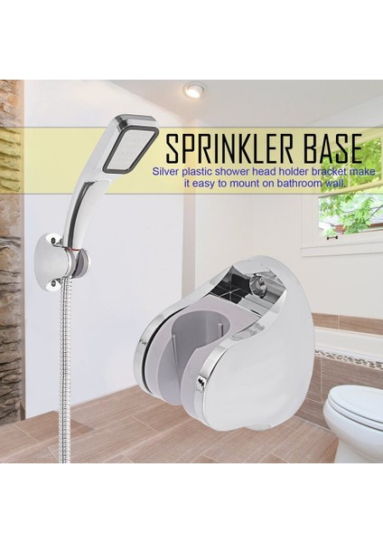 Ha El Duş Püskürtme Kafası Tutucu Braketi Banyo Duvarına Montaj Ayarlanabilir-Gümüş (Yurt Dışından) fiyatları