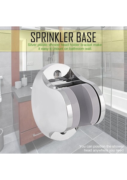 Ha El Duş Püskürtme Kafası Tutucu Braketi Banyo Duvarına Montaj Ayarlanabilir-Gümüş (Yurt Dışından) modelleri