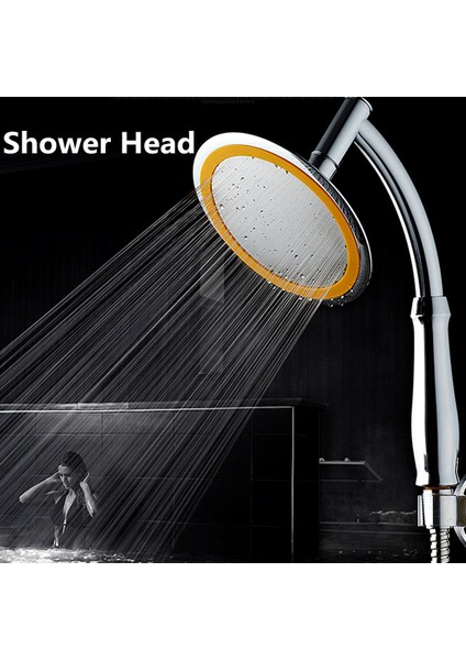 Yuvarlak Krom Banyo Güçlü Enerji Su Tasarruflu Yüksek Turbo Basınçlı Duş Başlığı - (Yurt Dışından)