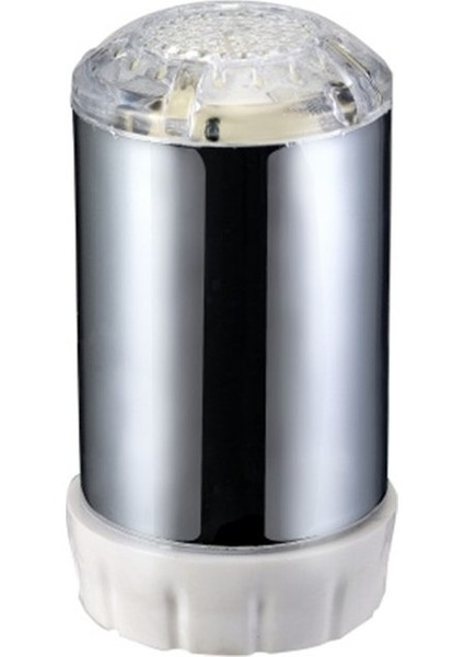 3 Renk Pil Yok LED Ev Mutfak Su Musluk Işık Değişen Duş Başlığı Gümüş ve Beyaz (Yurt Dışından)