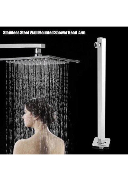 Duş Başlığı Için 35 cm Paslanmaz Çelik Katı Inşaat Duvara Monte Duş Uzatma Kolu (Yurt Dışından)