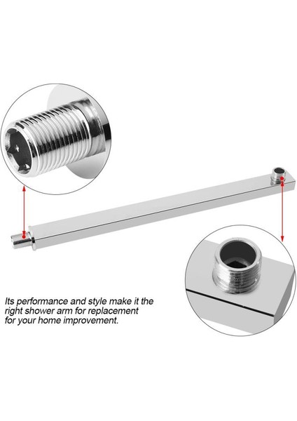 Duş Başlığı Için 35 cm Paslanmaz Çelik Katı Inşaat Duvara Monte Duş Uzatma Kolu (Yurt Dışından) modelleri