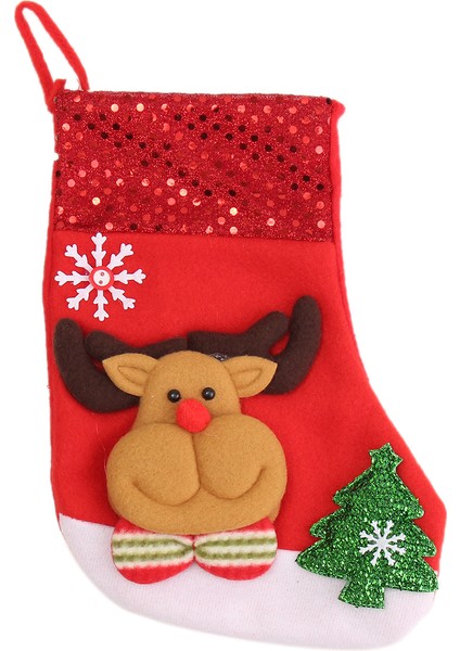 Noel Vintage Çorap Kardan Adam Noel Baba Çantası Hediye Çorap Süs Çorap Yeni Yıl (Yurt Dışından)