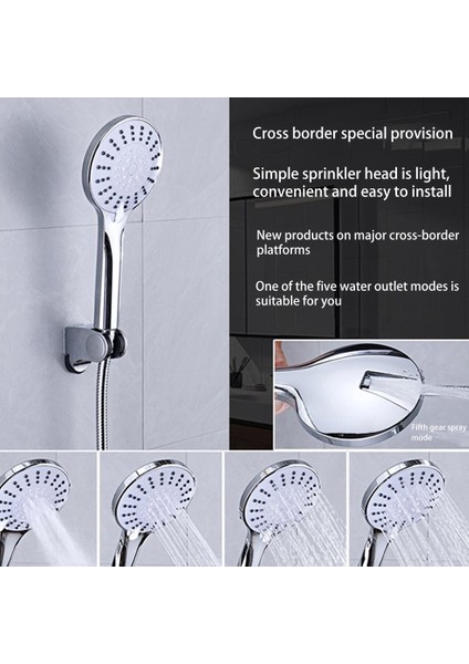 Ha Handhold Püskürtücü Duş Başlığı Seti 5 Mod Nozul Yağış Jet Sprey Yağmurlama (Yurt Dışından) fiyatları