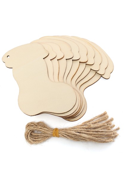10 Adet Ahşap Mdf Noel Çorapları El Sanatları Şekilleri 3mm Hediye Etiketleri/süslemeler (Yurt Dışından) fiyatları