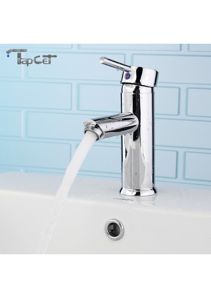 En Iyi Araç Modern Krom Pirinç Şelale Havzası Musluk Tek Kolu Lavabo Sıcak ve Soğuk Musluk Sı Banyo (Yurt Dışından)