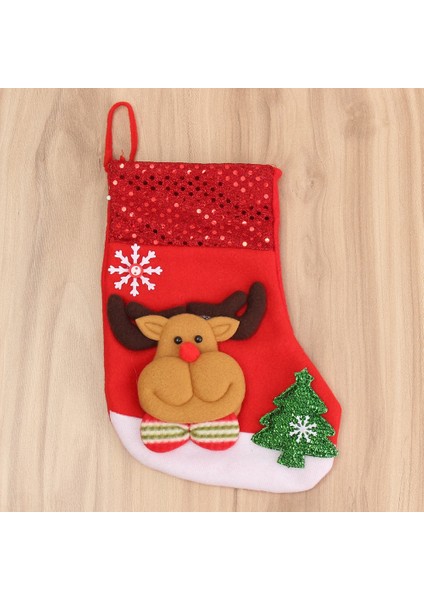 Noel Vintage Çorap Kardan Adam Noel Baba Çantası Hediye Çorap Süs Çorap Yeni Yıl (Yurt Dışından) fırsatları