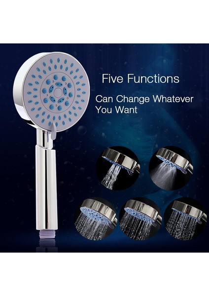Kcasa KC-SH436 Elde Taşınabilir 5 Modlu Ayarlanabilir Duş Başlığı Spa Basınçlı Filtreli Banyo Duş Başlığı - (Yurt Dışından) indirimleri