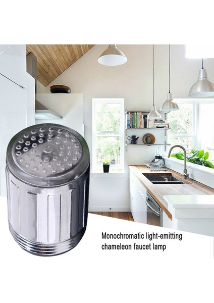 Ef 1 Adet Renkli LED Musluk Musluk Tek Renkli Su Akışı Musluğu / Musluk Mutfak ve Banyolara Uygun Musluk (Yurt Dışından) fiyatları