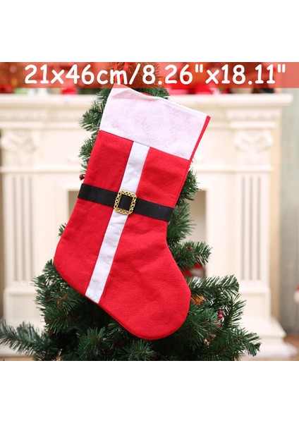 Noel Çorabı Noel Baba Çorabı Asmak Çorap Hediye Noel Dekorasyon Parti Süsleri (Yurt Dışından)
