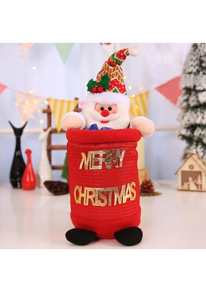 Noel Hediyesi Depolama Şeker Çanta Noel Baba Kardan Adam Şeker Çanta Dokunmamış Noel Dekor (Yurt Dışından)