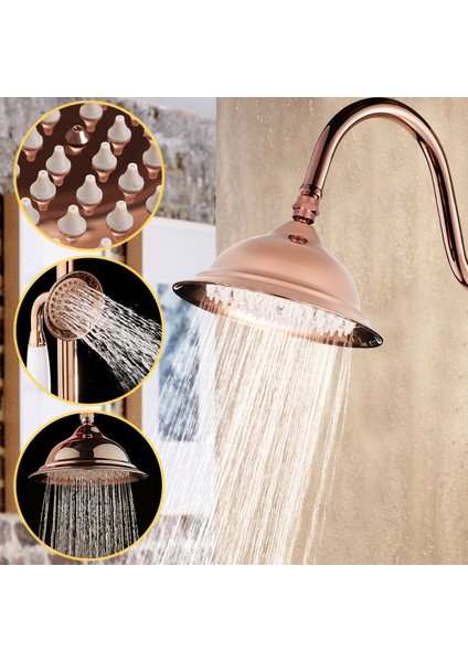 Pratik 8 Inç Retro Antik Kırmızı Bakır Yuvarlak Banyo Banyo Yağış Duş Başlığı Yeni (Yurt Dışından)