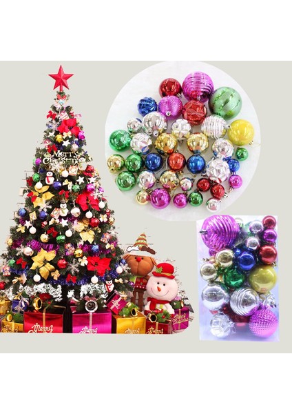 36 Adet Noel Parıltılı Işık Baubles Süsler Toplar Parti Noel Ağacı Süslemeleri (Null) (Yurt Dışından) fiyatları
