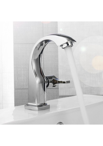 Krom Banyo Havzası Musluk Şelale Bacalı Tek Kolu Ev Ofis Için Lavabo Banyo Mikser Dokunun (Yurt Dışından) indirimleri