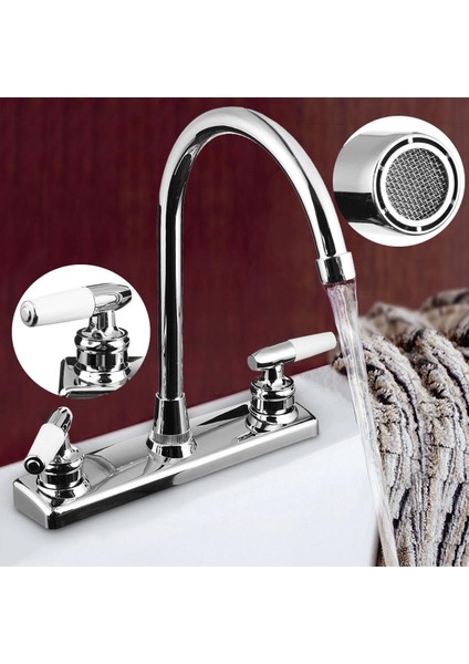 Rv / Mobil Ev Motorlu Taşıt Mutfak Lavabo Sı Çift Kulplu Mikser (Yurt Dışından) indirimleri