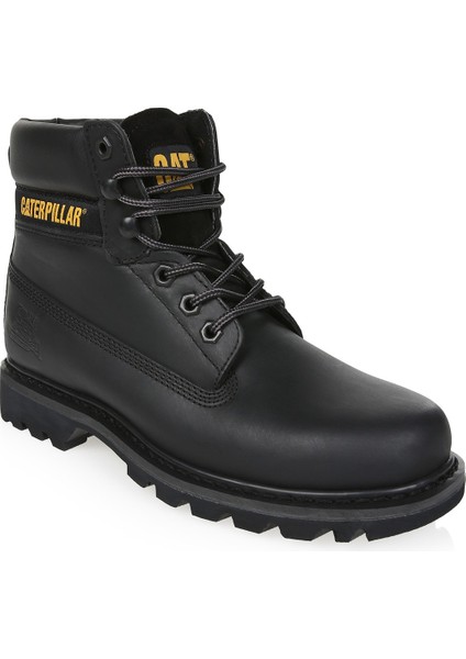 Caterpillar Colorado Black Siyah Deri Erkek Bot