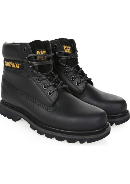 Caterpillar Colorado Black Siyah Deri Erkek Bot