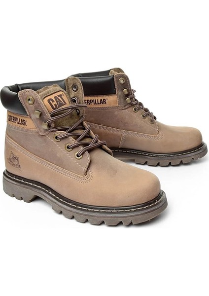 Caterpillar Colorado Beige Bej Crazy Deri Kadın Bot