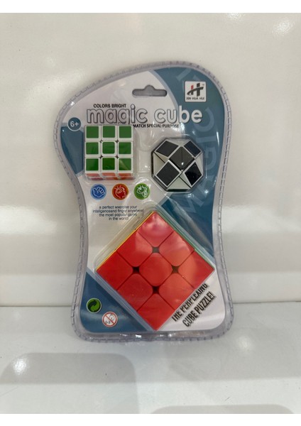 Zeka Küpü 3 Lü Rubik Küp - Magic Cube - Sabır Küpü - Zekanı Göster Seri Döner