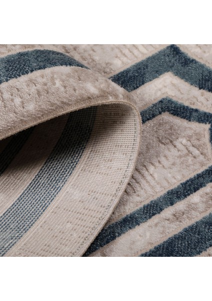 Emirgan T025B Gri Mavi Ince Modern Akrilik Salon Halısı fırsatları