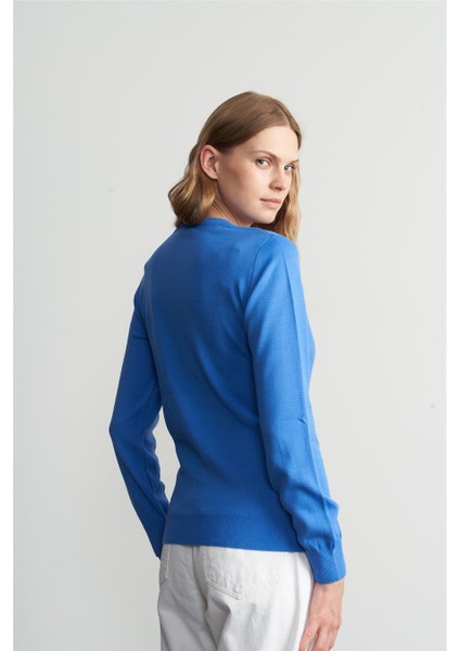 Çetinkaya Miyamira V Yaka Triko Koyu Mavi fırsatları