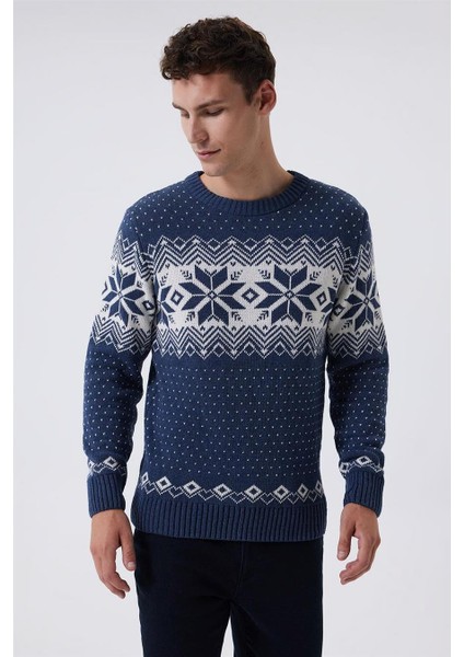 K24 241036 2601 Indigo Snowy Erkek Kazak fiyatları