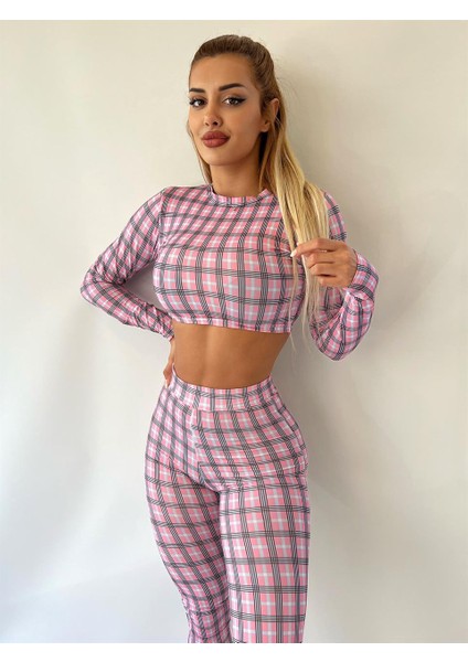 Ekose Desenli Pantolonlu İkili Takım Pap1704 fiyatları