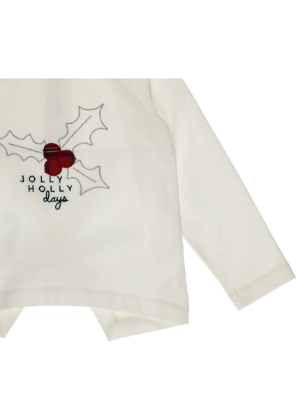 Kız Bebek Nakış Detaylı Uzun Kollu T-Shirt