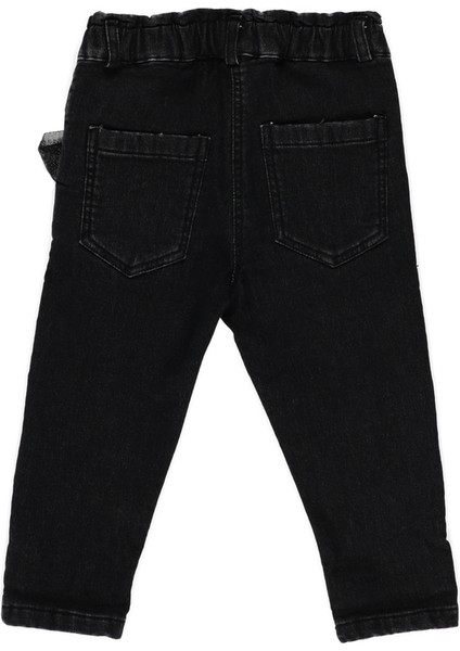 Kız Bebek Tül Detaylı Denım Pantolon