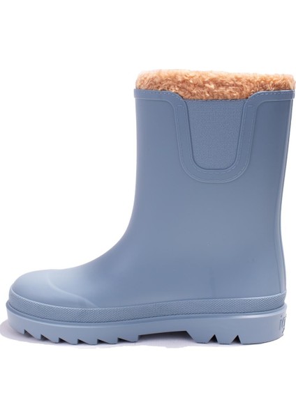 W10290 Tokio Burreguito Mavi Ortopedik Kürklü Erkek Çocuk Yağmur Çizme modelleri