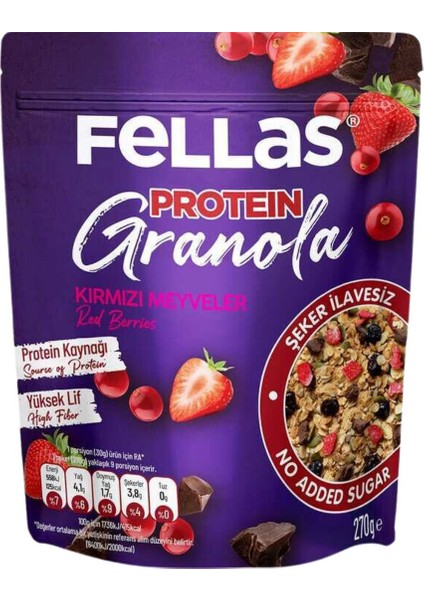 Granola - Kırmızı Meyveler & Protein Bar Parçacıklı 270G