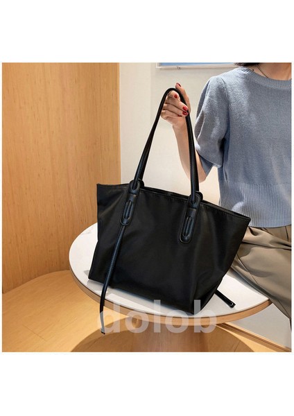 Net Kırmızı Retro Büyük Kapasiteli Oxford Kumaş Kadın Çantası 2023 Yeni Kore Tide Moda Doku El Çantası (Yurt Dışından) modelleri