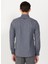 Slim Fit Klasik Yaka Lacivert - Gri Erkek Gömlek 4A2024100025 5