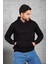 Four Man Erkek Standart Fit Içi Polarlı 3 Iplik Kapüşonlu Kanguru Cepli Pamuklu Sweatshirt 3