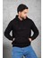 Erkek Standart Fit Içi Polarlı 3 Iplik Kapüşonlu Kanguru Cepli Pamuklu Sweatshirt 3