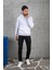 Erkek Standart Fit Içi Polarlı 3 Iplik Kapüşonlu Kanguru Cepli Pamuklu Sweatshirt 5