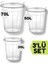 Şeffaf Kilitli Erzak /un/ Bakliyat Saklama Kovası 35 /50 /70 Lt Üçlü Set 1