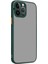 Caseworld Apple iPhone 13 Promax Kılıf Kılıf Kamera Korumalı Silikon Kenarlı Renkli Düğmeli Arkası Mat Arka Kapak - Yeşil 1